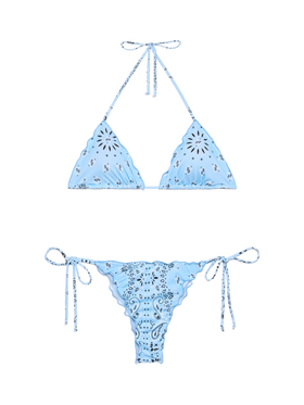 Bikini classico a triangolo Sagittarius Miami con stampa bandana