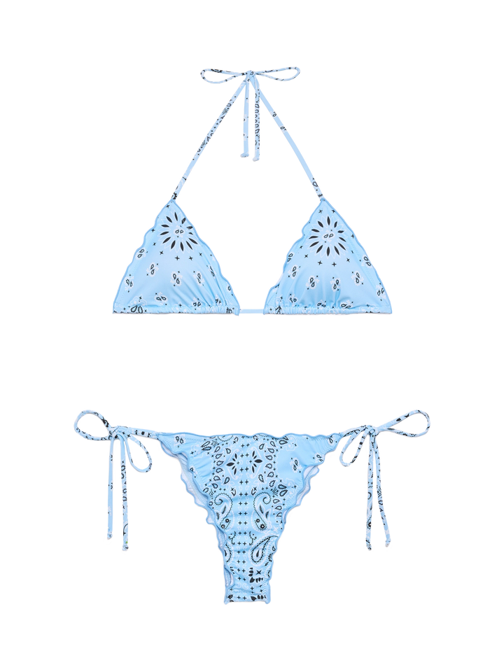 Classic triangle bikini Sagittarius Miami with bandanna print