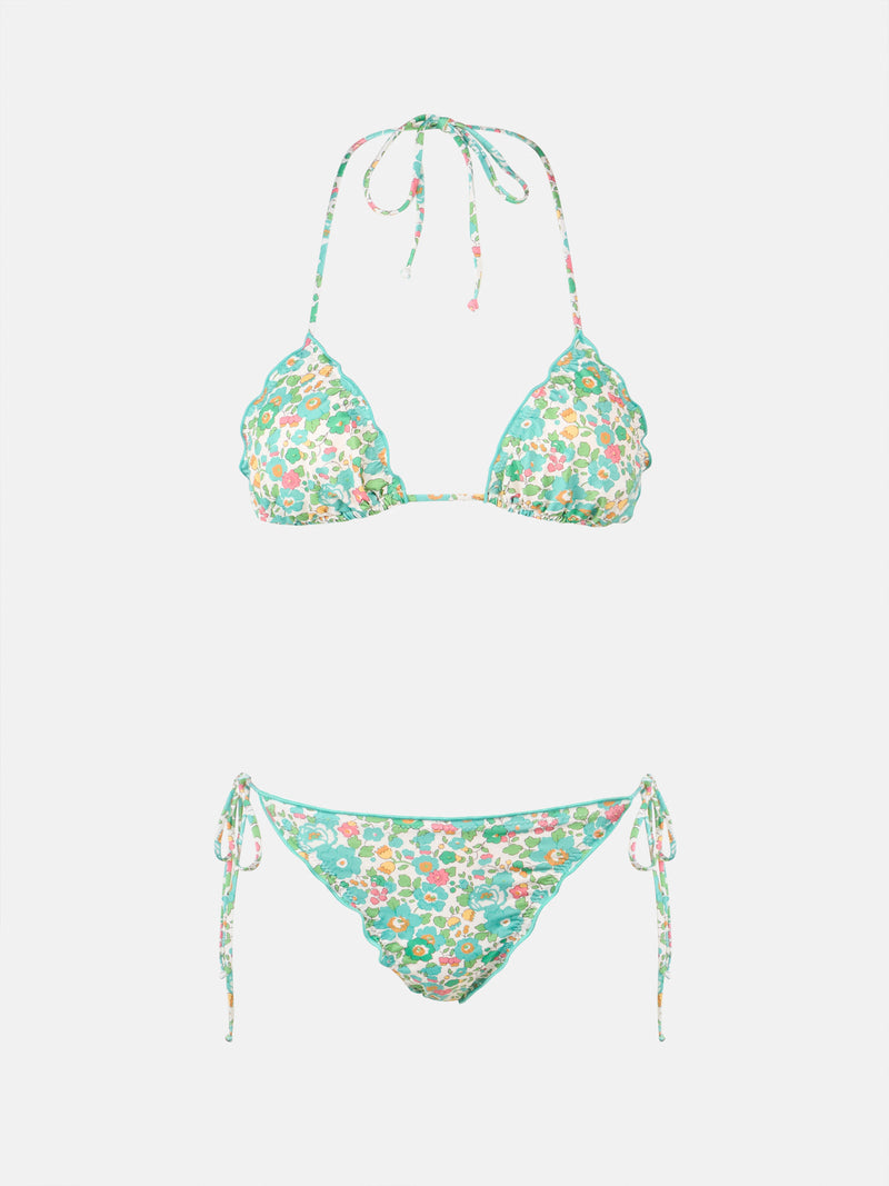 Klassischer Triangel-Bikini für Damen Betsy Schütze Miami | HERGESTELLT AUS LIBERTY-STOFF