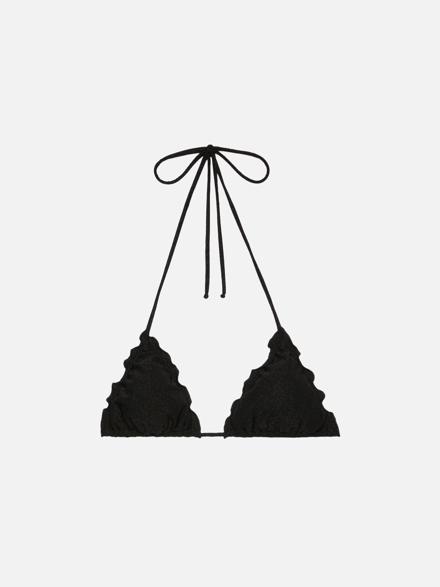 Sagittarius – Klassisches Triangel-Top aus schwarzem Lurex