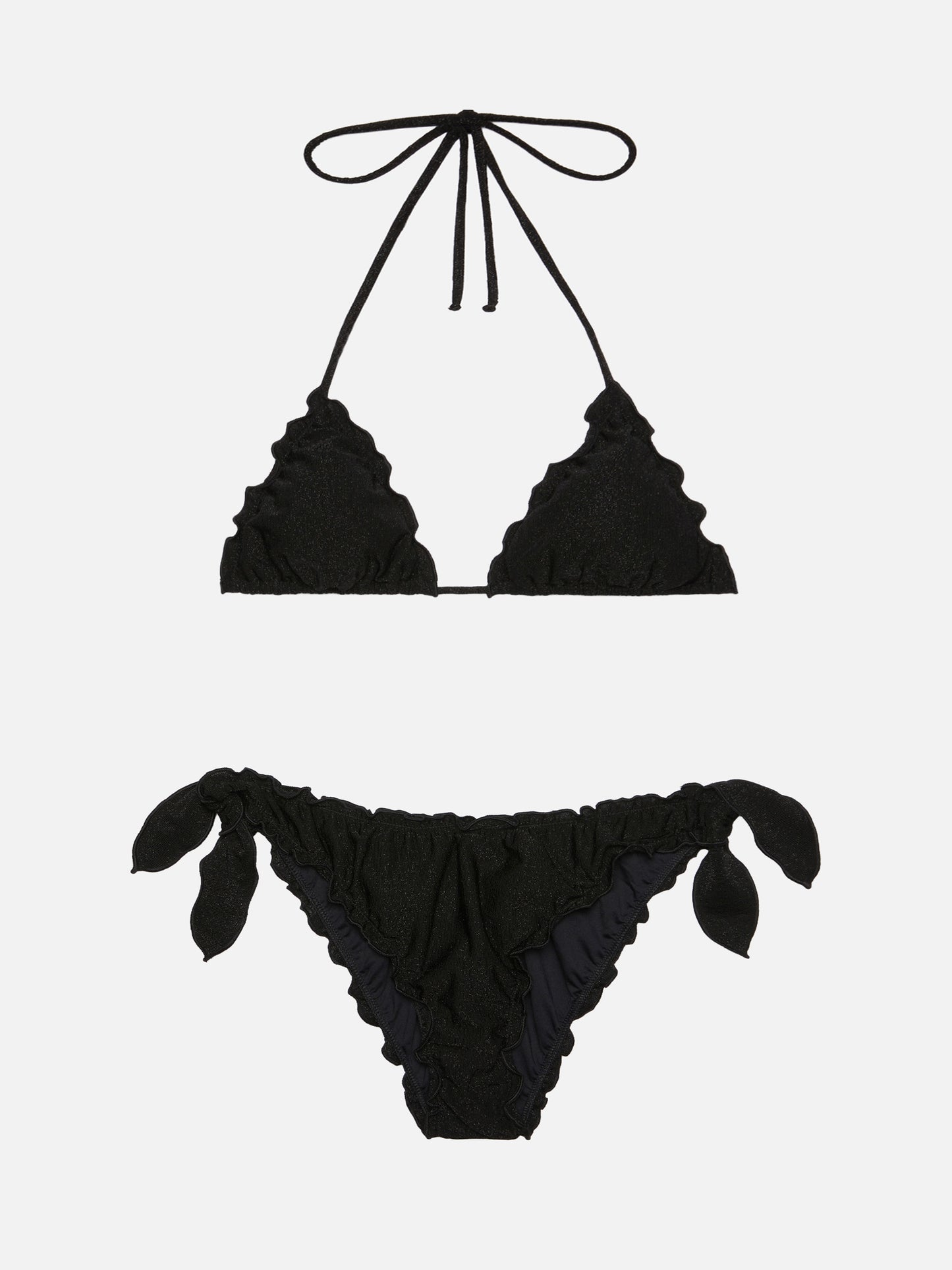 Bikini classico a triangolo Sagittarius Moon in lurex nero