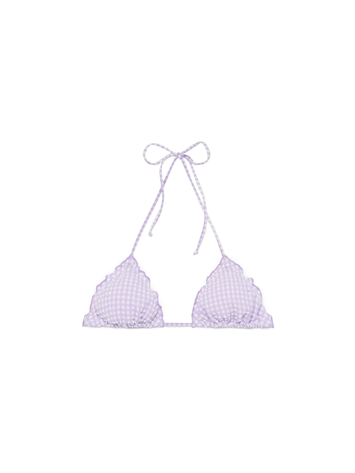Sagittarius – Klassisches Triangel-Top aus Seersucker mit Gingham-Print