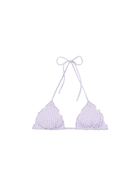 Sagittarius – Klassisches Triangel-Top aus Seersucker mit Gingham-Print