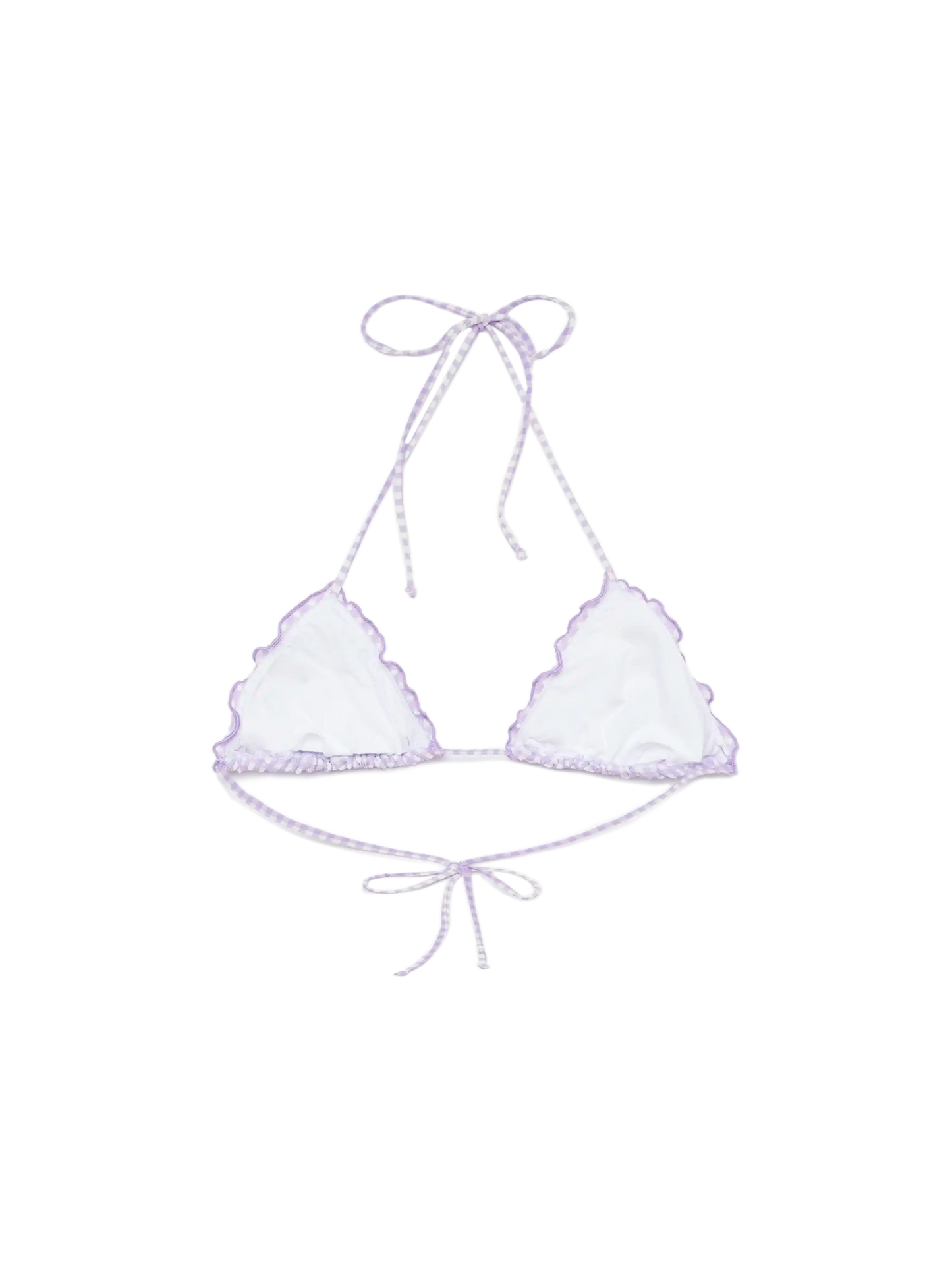 Sagittarius – Klassisches Triangel-Top aus Seersucker mit Gingham-Print