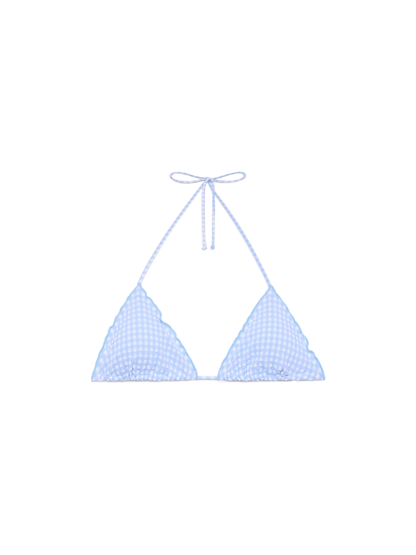 Sagittarius – Klassisches Triangel-Top aus Seersucker mit Gingham-Print