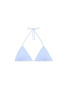 Sagittarius – Klassisches Triangel-Top aus Seersucker mit Gingham-Print