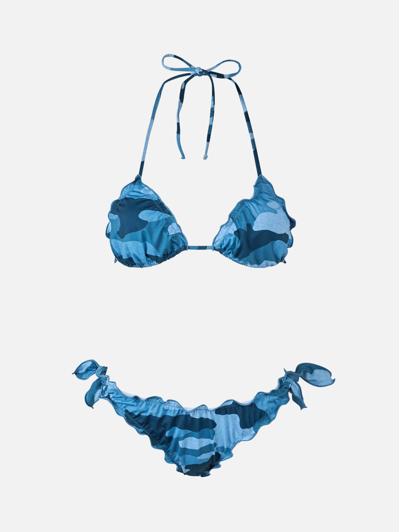 Damen Triangel-Bikini in Camouflage-Optik Sarius