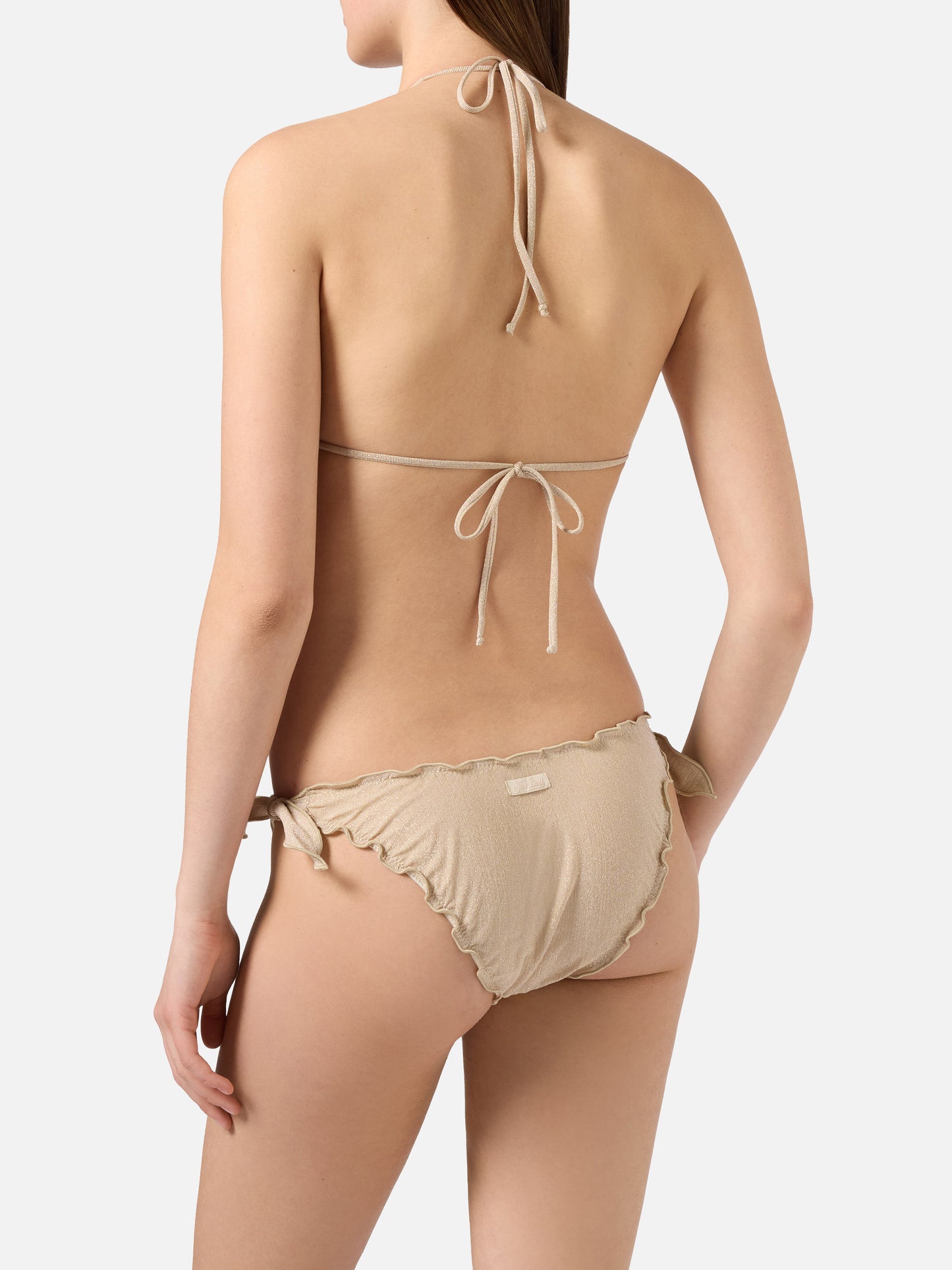 Bikini Sarius triangolo in lurex  oro tinta unita