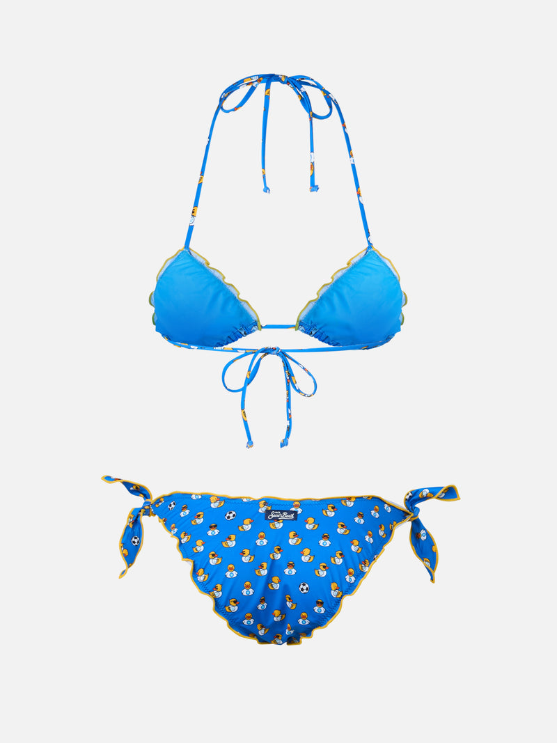 Woman Ducky Napoli print triangle classic bikini Sarius | SSC NAPOLI SPECIAL EDITION