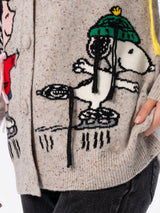 Damen-Donegal-Cardigan Sasi mit Snoopy-Stickerei | SNOOPY PEANUTS SPECIAL EDITION