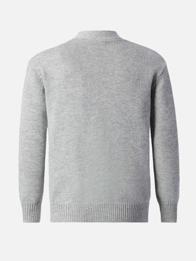 Sasi Strickjacke aus Donegal-Wollmischung mit Titti e Silvestro Jacquardmuster | WARNER BROS. SPECIAL EDITION