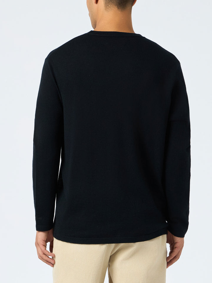 Man black cashmere blend t-shirt Scott - MC2 Saint Barth