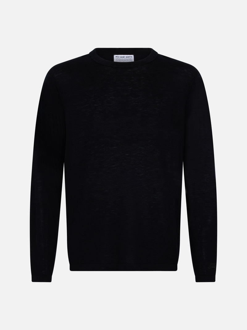 T-shirt da uomo in misto cashmere nero Scott