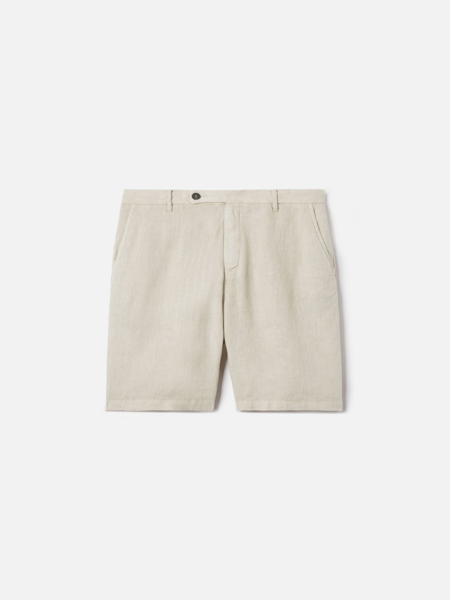 Beige Sebastian bermuda shorts in pure linen