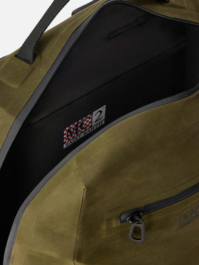 Nahtloser gewachster Rucksack in Military Green 