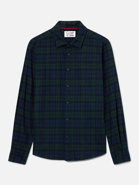 Chemise en flanelle de coton mélangé Green Seefeld avec broderie Bollicine Team 