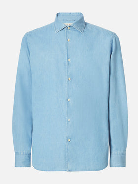 Camicia Seefeld in chambray con collo classico 