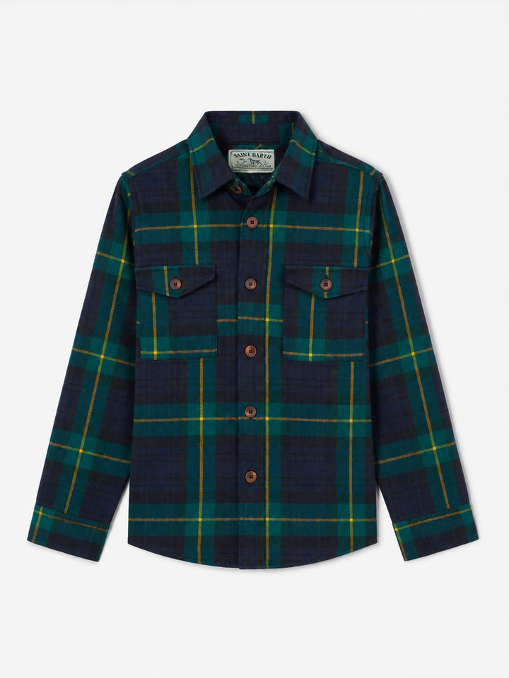 Tartan Seiser Jr shirt with logo embroidery