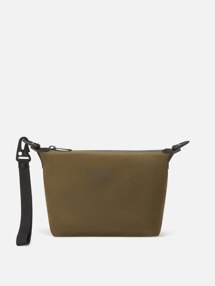 Vert militaire Seamless ciré pouch 