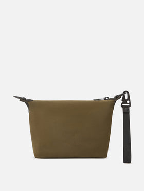 pouch encerado sin costuras verde militar 