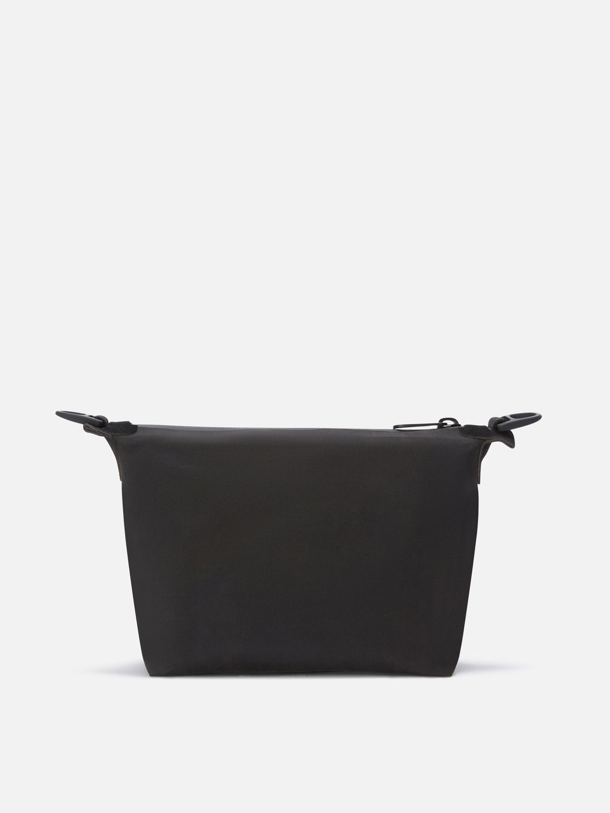 Pochette Seamless nera in tessuto cerato