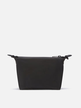 Pochette Seamless nera in tessuto cerato