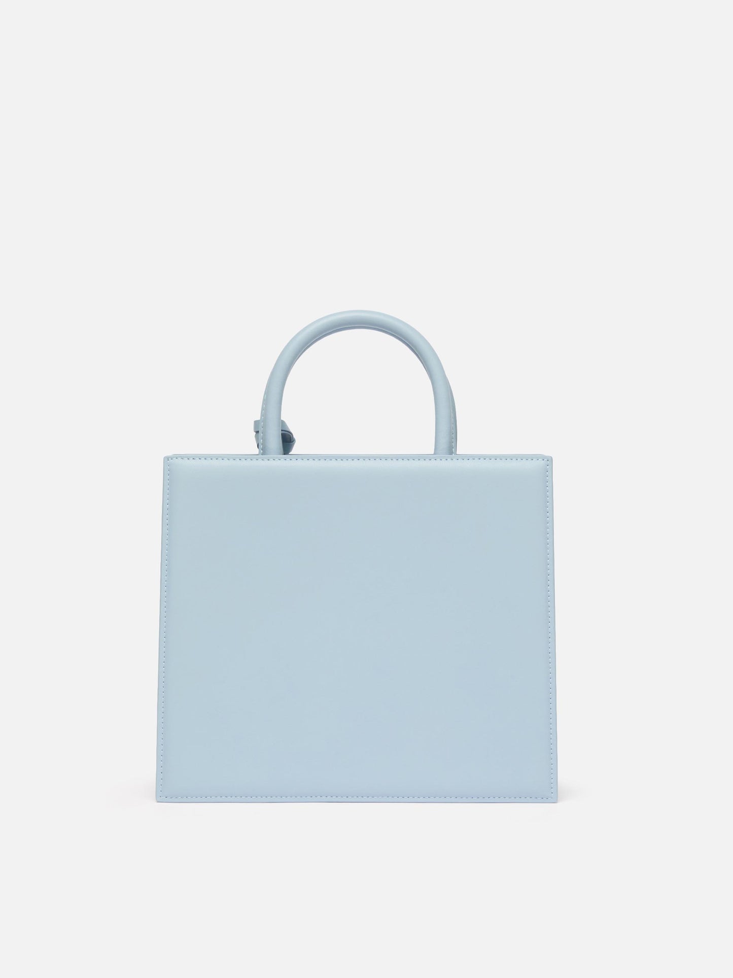 Shop Bag Midi in pelle azzurro chiaro