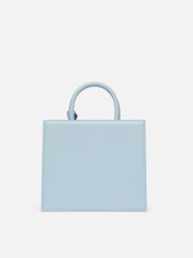 Shop Bag Midi in pelle azzurro chiaro