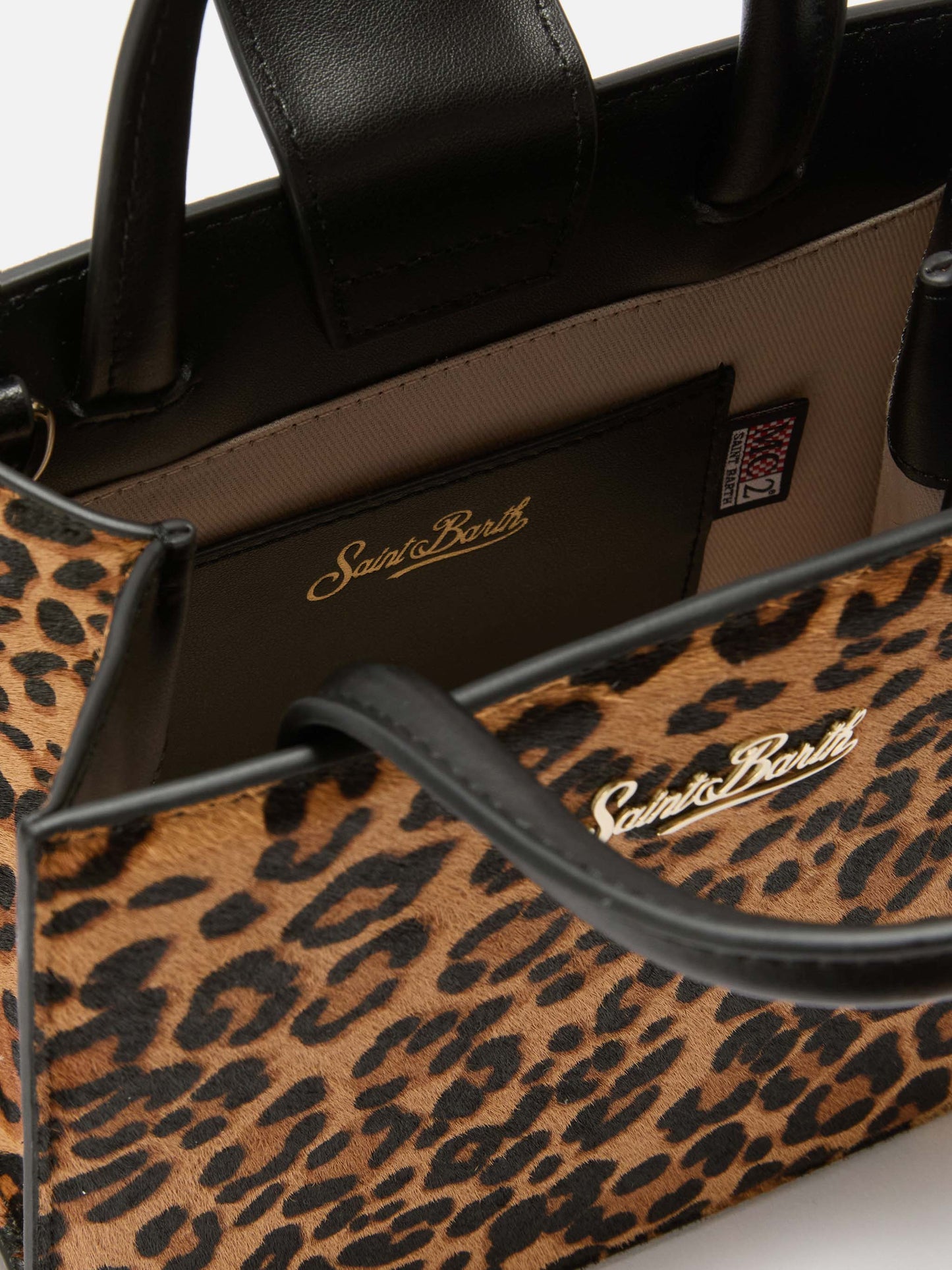 Shop Bag Mini in pony hair with animalier print