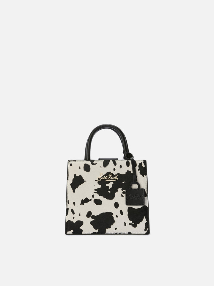 Structured Shop Mini bag in cow print pony hair