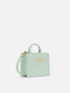 Shop Bag Micro in pelle verde salvia