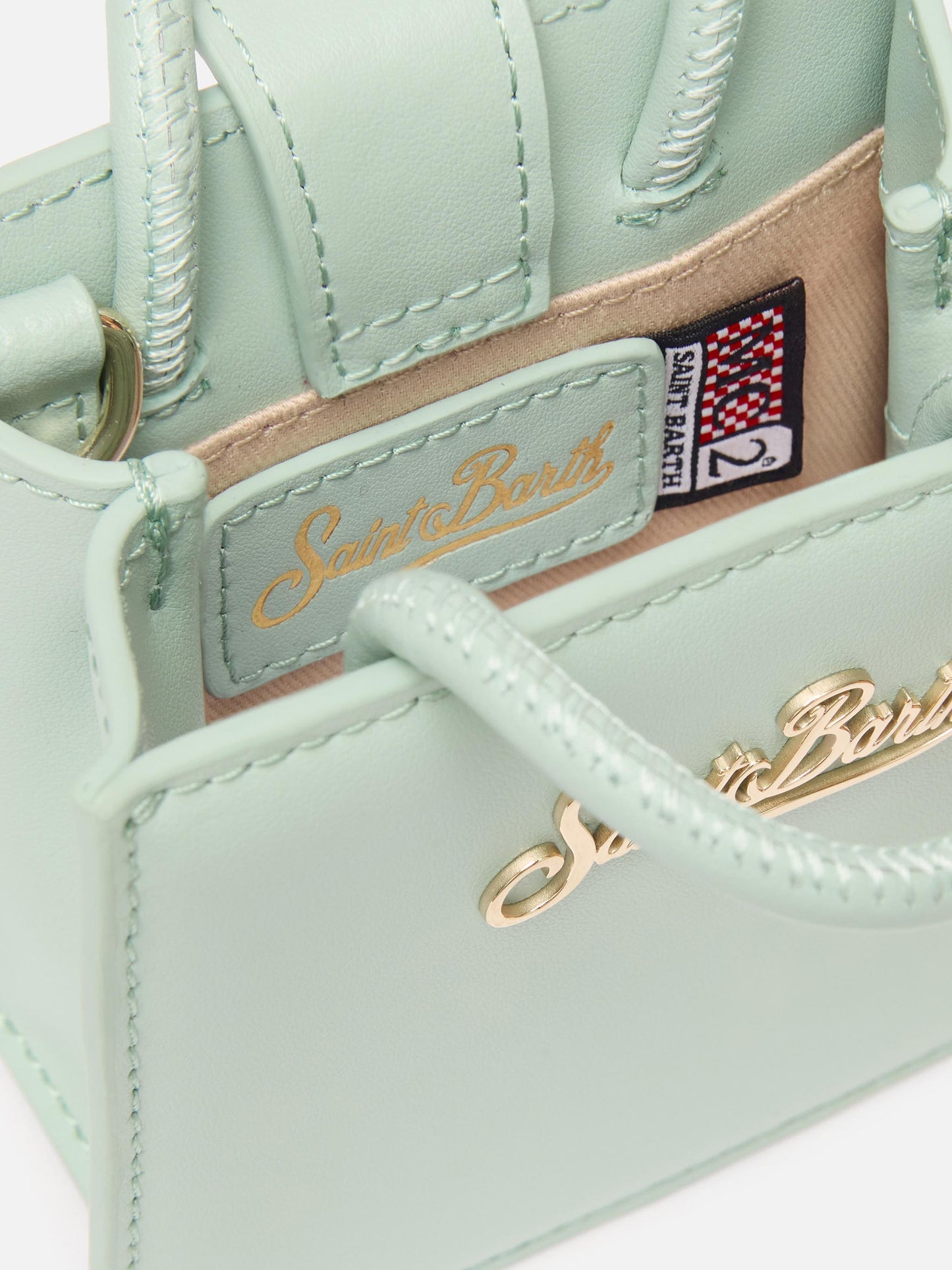 Shop Bag Micro in pelle verde salvia