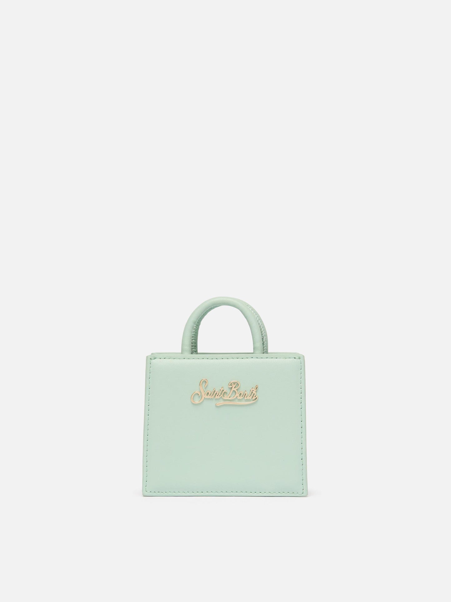 Shop Bag Micro in pelle verde salvia
