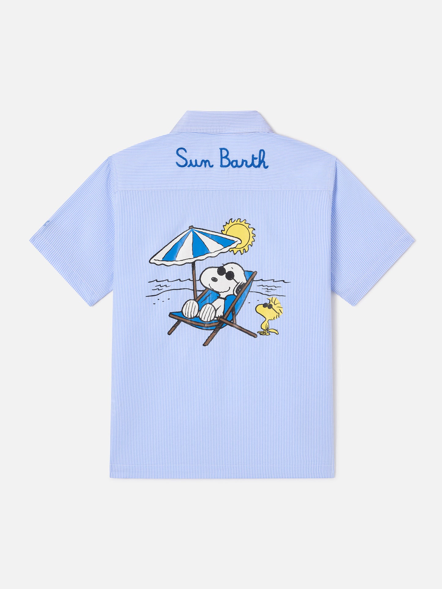 Camisa Sifnos Jr a rayas con bordado y estampado de Snoopy | Edición Especial 