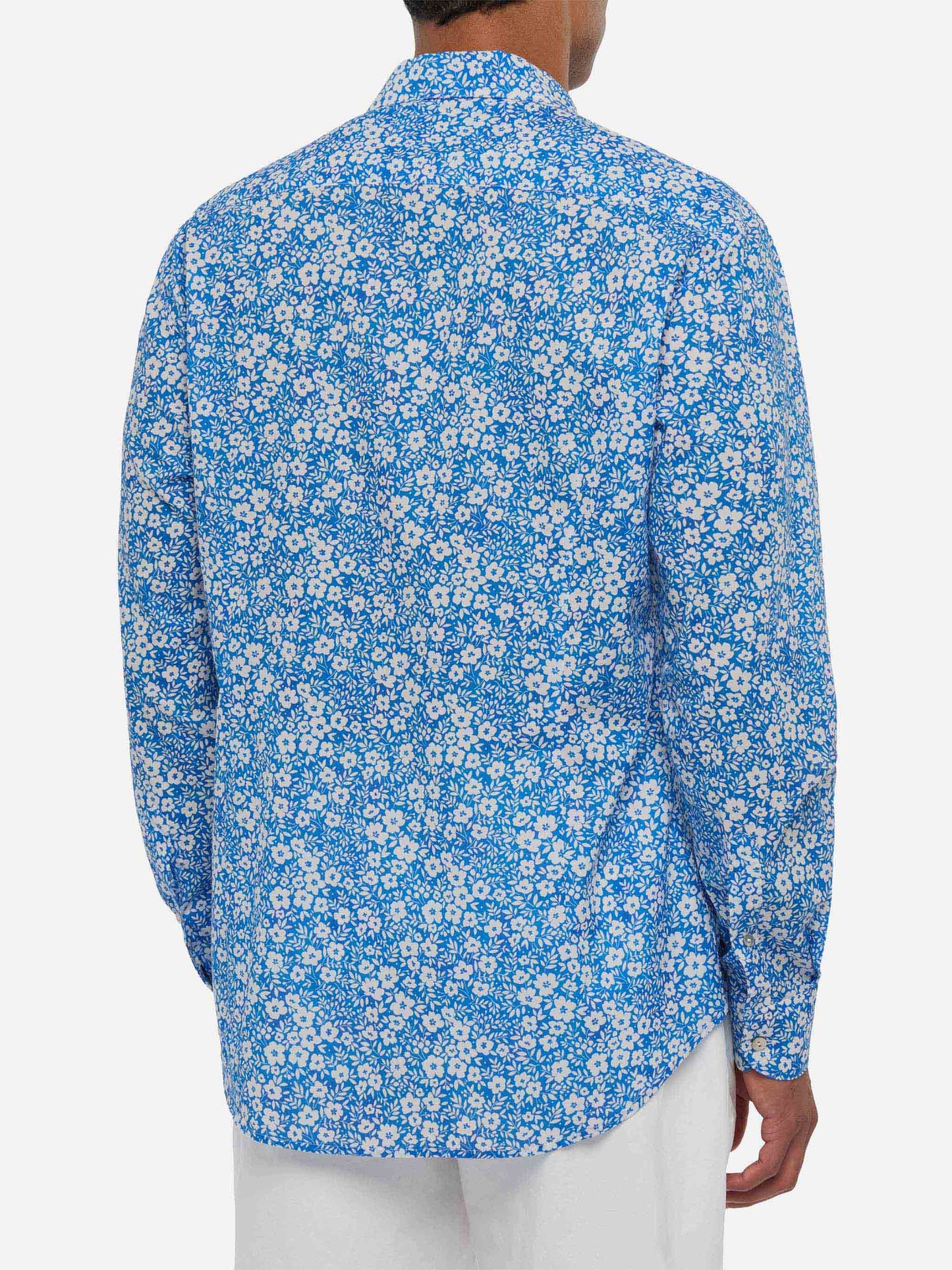 Muslin cotton shirt Sikelia with floral print
