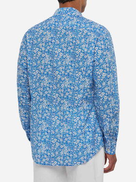 Muslin cotton shirt Sikelia with floral print