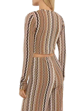 Siviglia kurzes T-Shirt aus Raschelstrick