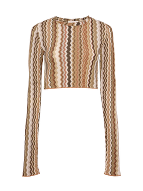 Siviglia kurzes T-Shirt aus Raschelstrick