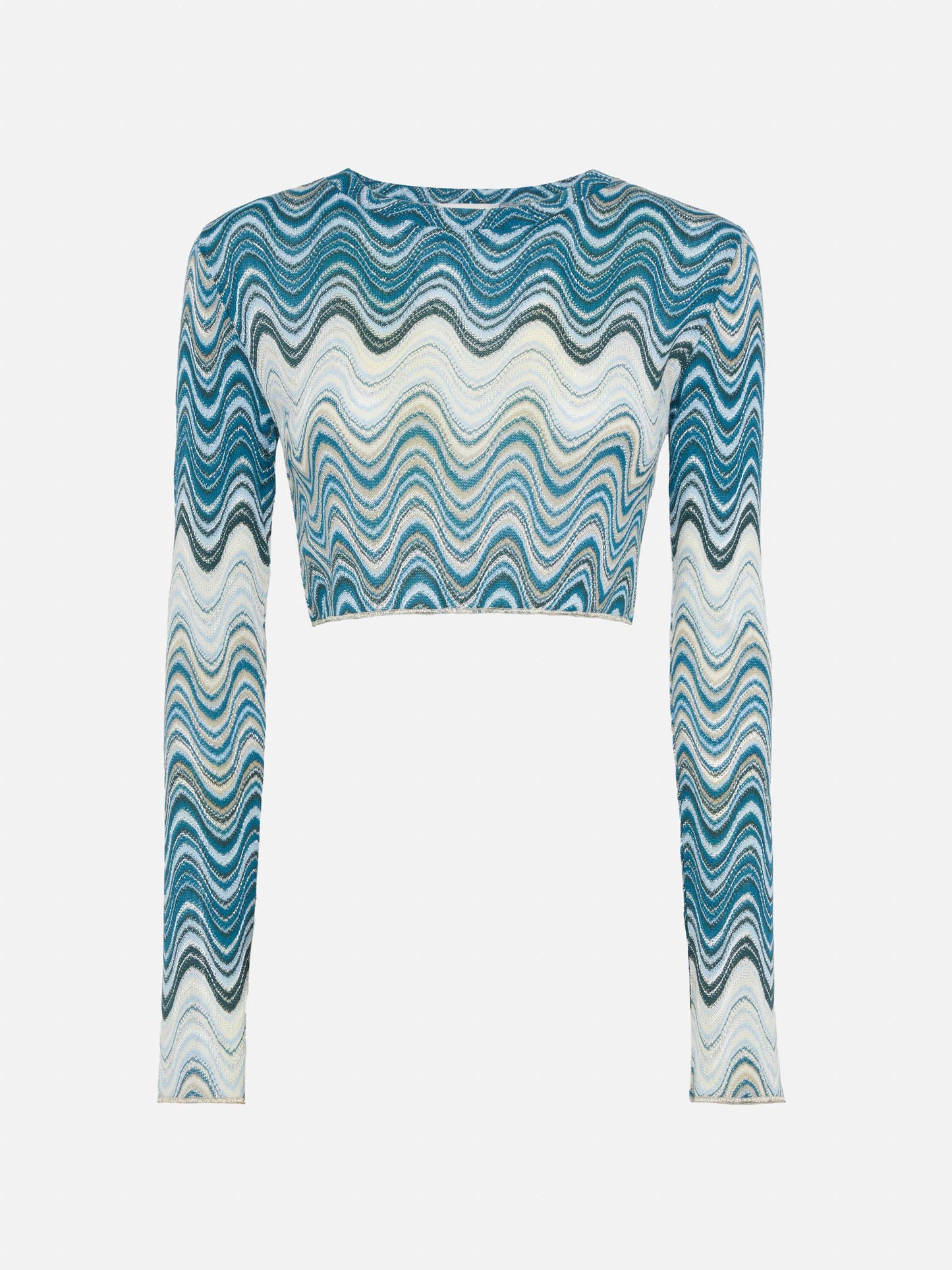 Siviglia t-shirt cropped in maglia raschel