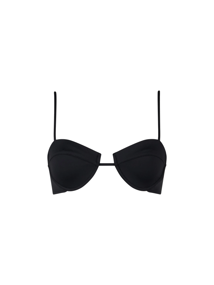 Black Salina underwired bralette top