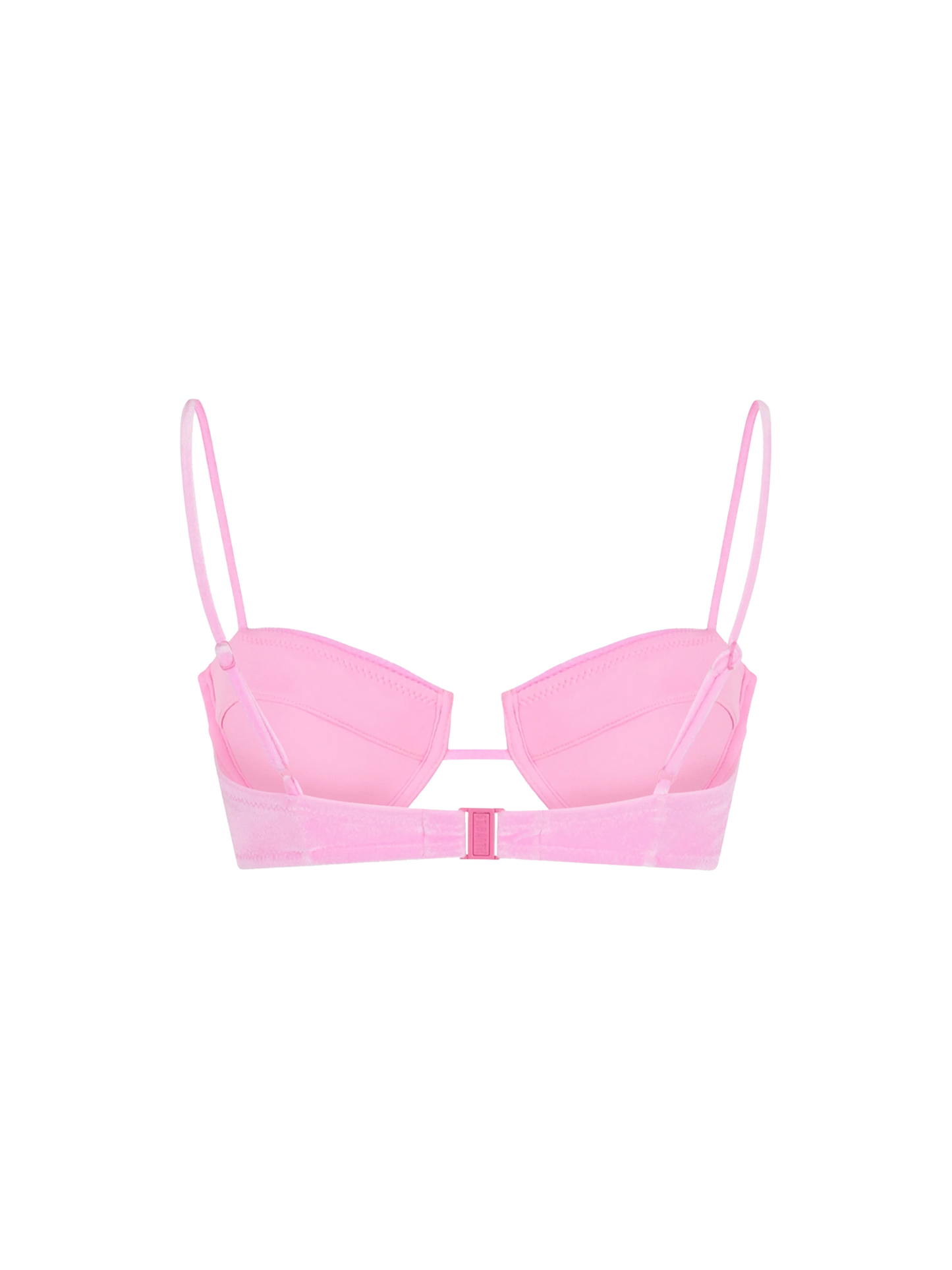 Rosafarbenes Bügel-Bralette-Oberteil „Salina“ aus Chenille