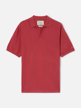 Sloan solid brick red polo in premium high-twist cotton