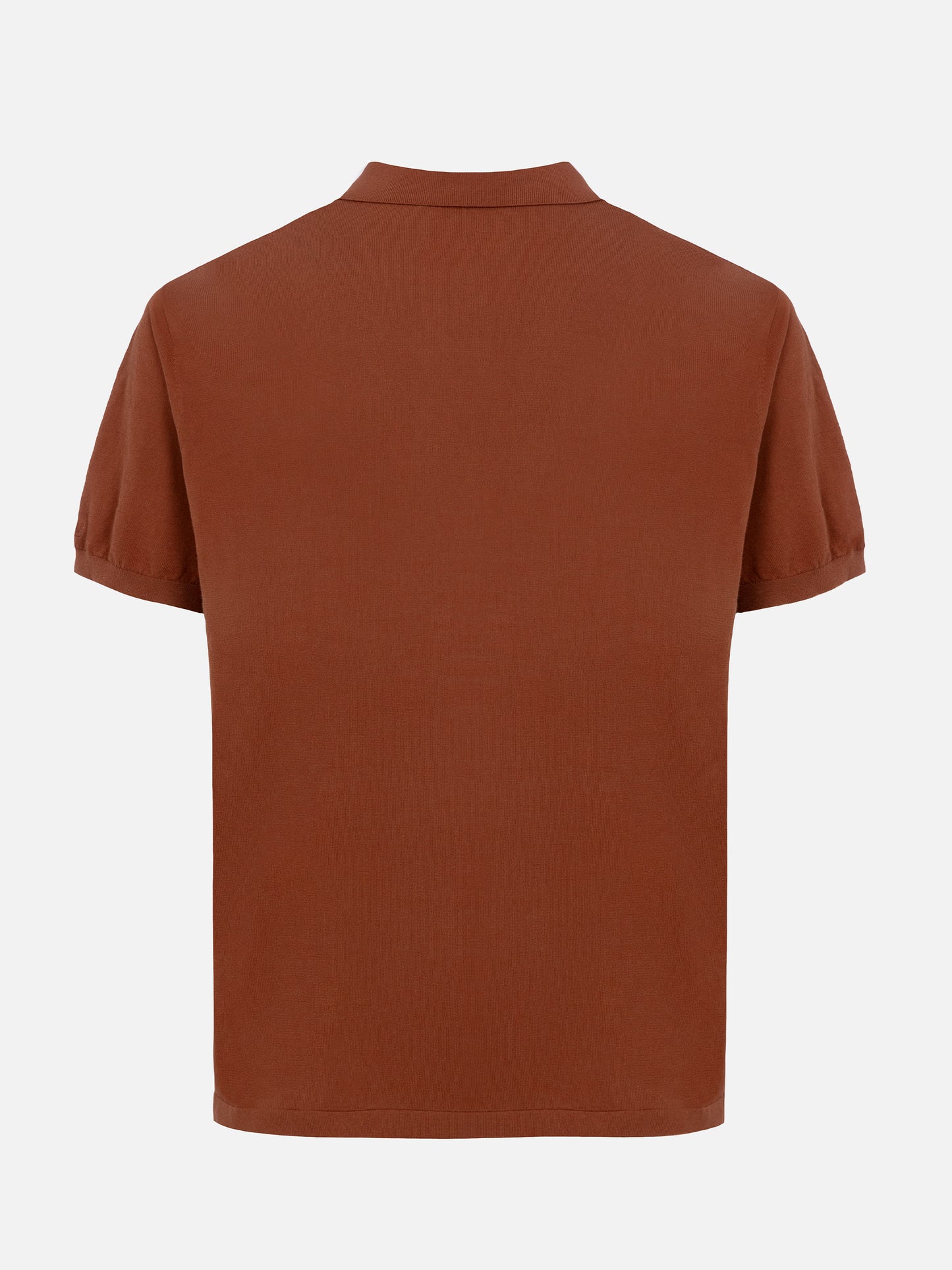 Polo Sloan senza bottoni in maglia cammello