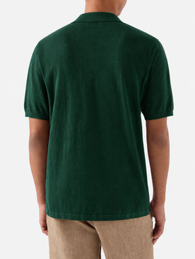 Polo Sloan in maglia di cotone verde scuro