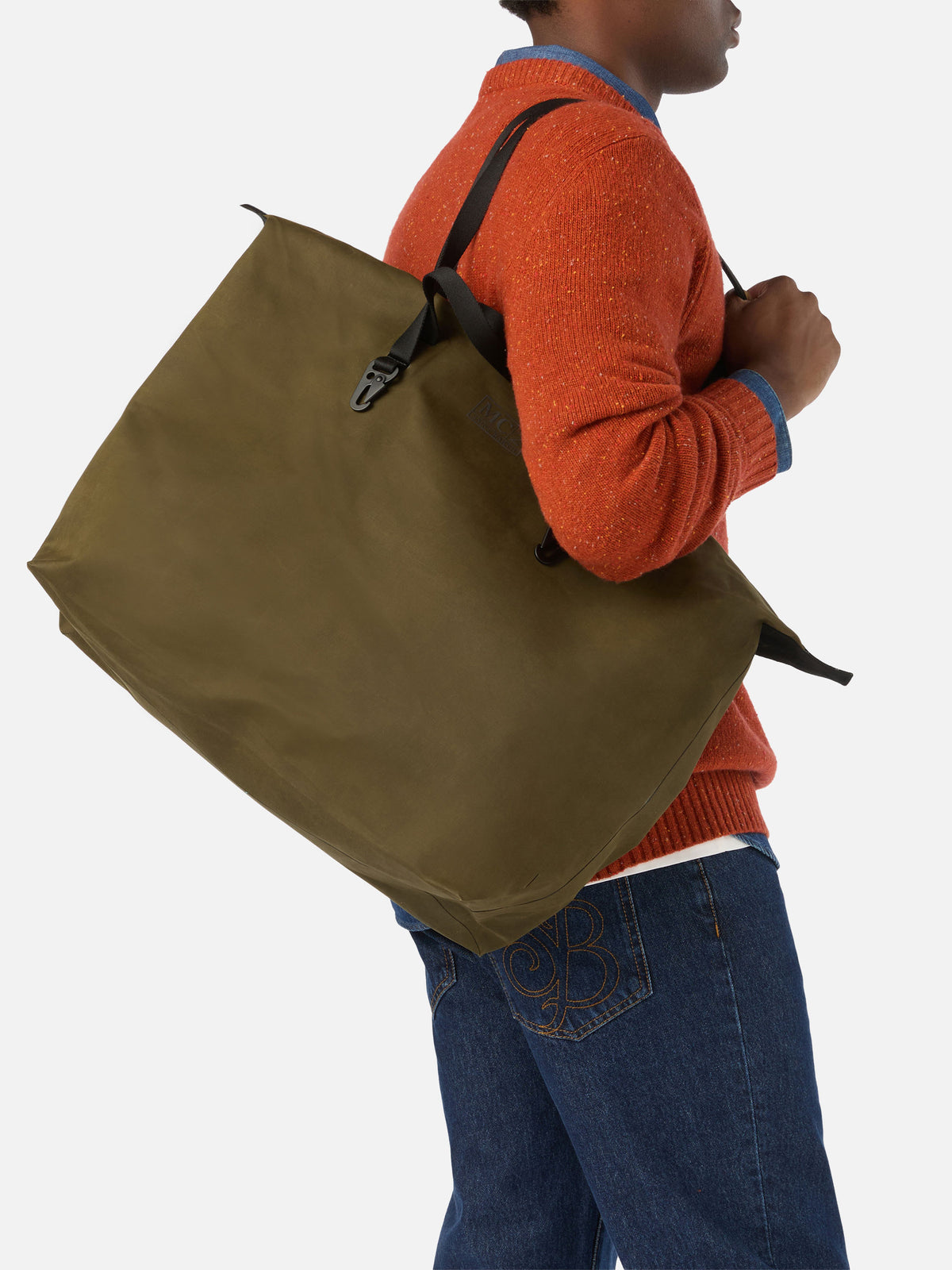 Bolso Maxi encerado Seamless verde militar 
