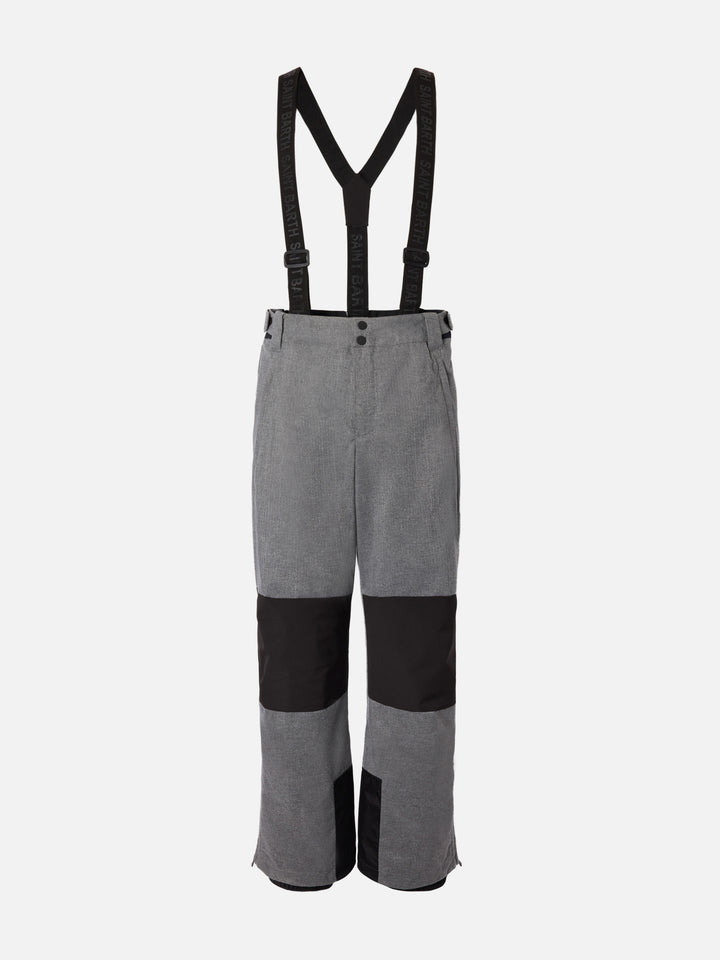 Ski pants Snowbird in melange grey with Recco® technology