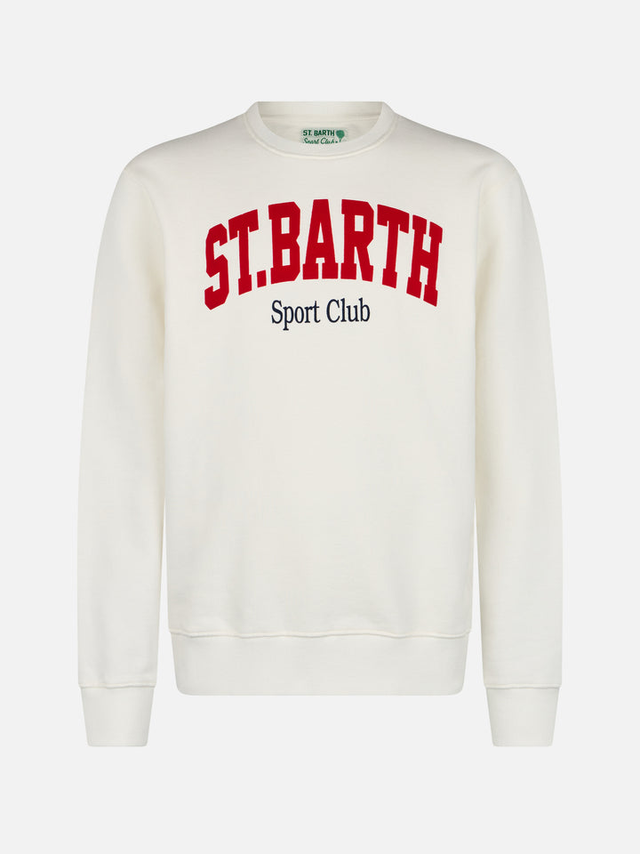 Sweat-shirt Soho avec imprimé St. Barth Sport Club en blanc 