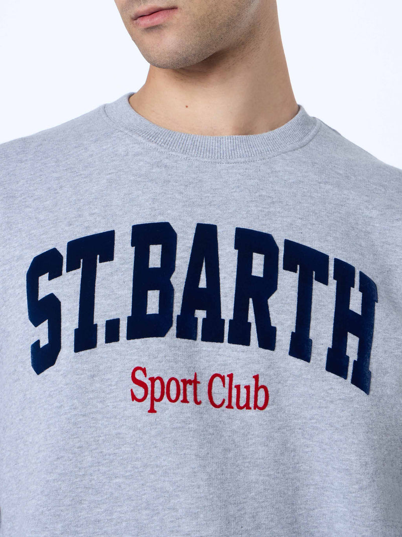 Man gray melange sweatshirt Soho St Barth sport