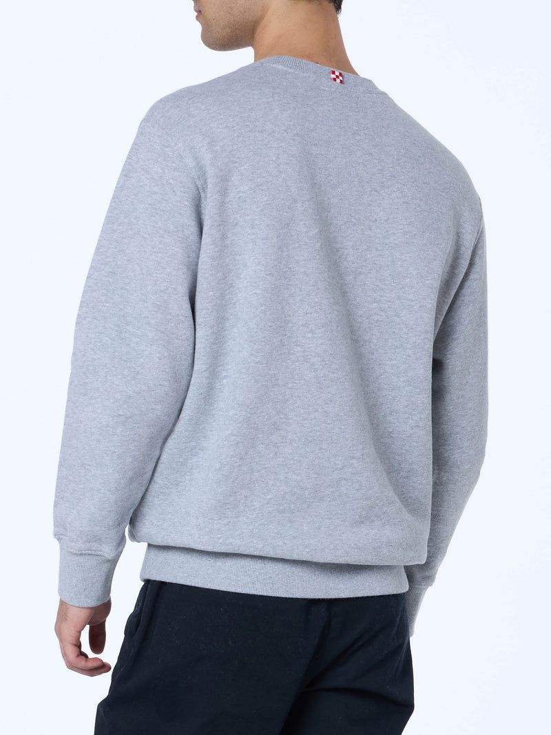 Man gray melange sweatshirt Soho St Barth sport