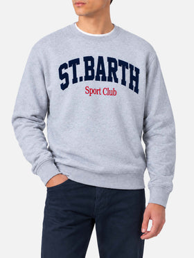 Soho-Sweatshirt mit St. Barth Sport Club-Print in Grau meliert 